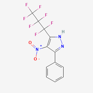 3-(Heptafluoropropyl)-4-nitro-5-phenylpyrazole