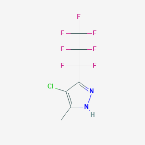 4-chloro-3-(1,1,2,2,3,3,3-heptafluoropropyl)-5-methyl-1H-pyrazole