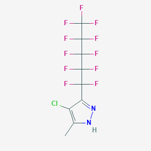 4-chloro-5-methyl-3-(1,1,2,2,3,3,4,4,5,5,5-undecafluoropentyl)-1H-pyrazole