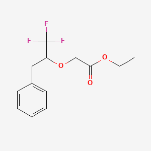 molecular formula C13H15F3O3 B3031340 Ethyl 2-(1-benzyl-2,2,2-trifluoroethoxy)acetate CAS No. 257287-66-4
