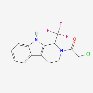 molecular formula C14H12ClF3N2O B3031341 2-chloro-1-[1-(trifluoromethyl)-1,3,4,9-tetrahydro-2H-beta-carbolin-2-yl]ethan-1-one CAS No. 257295-47-9