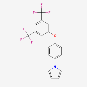 molecular formula C18H11F6NO B3031343 1-[4-[3,5-双(三氟甲基)苯氧基]苯基]吡咯 CAS No. 259655-24-8