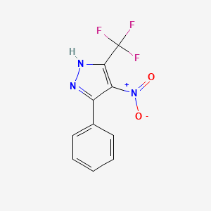 molecular formula C10H6F3N3O2 B3031352 4-nitro-3-phenyl-5-(trifluoromethyl)-1H-pyrazole CAS No. 261761-21-1