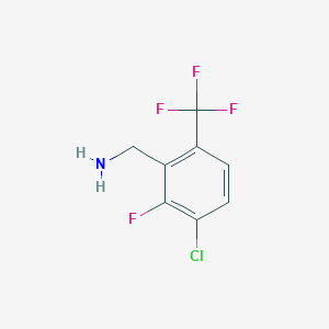 molecular formula C8H6ClF4N B3031354 [3-Chloro-2-fluoro-6-(trifluoromethyl)phenyl]methanamine CAS No. 261763-08-0
