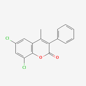molecular formula C16H10Cl2O2 B3031358 6,8-Dichloro-4-methyl-3-phenylchromen-2-one CAS No. 262590-97-6
