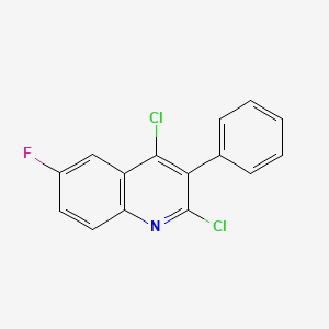 molecular formula C15H8Cl2FN B3031369 2,4-Dichloro-6-fluoro-3-phenylquinoline CAS No. 274691-28-0