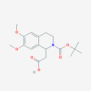 molecular formula C18H25NO6 B3031376 1-Carboxymethyl-6,7-dimethoxy-3,4-dihydro-1H-isoquinoline-2-carboxylic acid tert-butyl ester CAS No. 282524-92-9