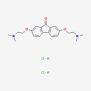 molecular formula C21H28Cl2N2O3 B3031377 2,7-Bis(2-(dimethylamino)ethoxy)-9H-fluoren-9-one dihydrochloride CAS No. 28712-30-3
