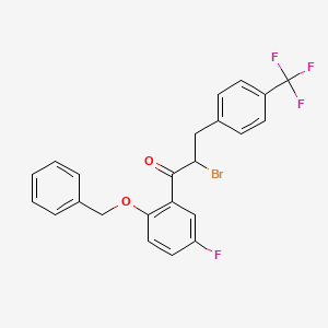 1-[2-(Benzyloxy)-5-fluorophenyl]-2-bromo-3-[4-(trifluoromethyl)phenyl]propan-1-one