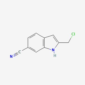 molecular formula C10H7ClN2 B3031408 2-(chloromethyl)-1H-indole-6-carbonitrile CAS No. 313972-72-4