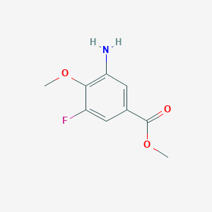 molecular formula C9H10FNO3 B3031413 Methyl 3-amino-5-fluoro-4-methoxybenzoate CAS No. 329-46-4