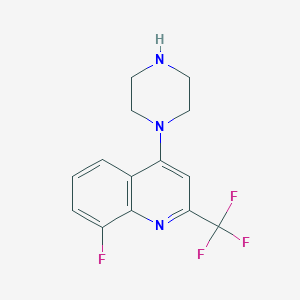 8-Fluoro-4-piperazin-1-yl-2-(trifluoromethyl)quinoline