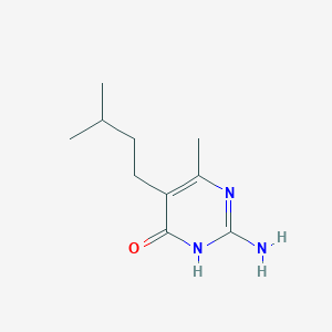 2-Amino-6-methyl-5-(3-methylbutyl)pyrimidin-4-ol
