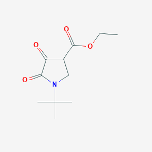 molecular formula C11H17NO4 B3031583 Ethyl 1-(tert-butyl)-4,5-dioxopyrrolidine-3-carboxylate CAS No. 5336-48-1
