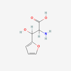 molecular formula C7H9NO4 B3031599 alpha-Amino-beta-hydroxyfuran-2-propionic acid CAS No. 5444-16-6