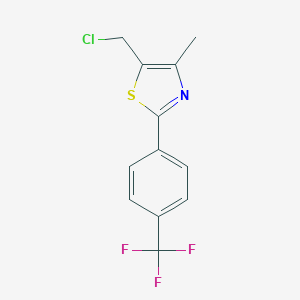 molecular formula C12H9ClF3NS B030316 5-(Chloromethyl)-4-methyl-2-(4-(trifluoromethyl)phenyl)thiazole CAS No. 317318-97-1
