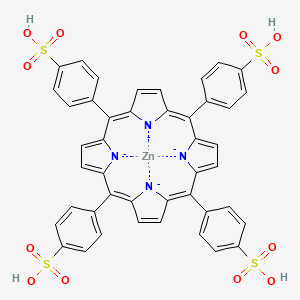 molecular formula C44H28N4O12S4Zn-4 B3031613 4-[(5Z,9Z,15Z,19Z)-10,15,20-tris(4-sulfophenyl)porphyrin-21,22,23,24-tetraid-5-yl]benzenesulfonic acid;zinc CAS No. 56047-87-1
