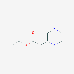 molecular formula C10H20N2O2 B3031625 Ethyl 2-(1,4-dimethylpiperazin-2-yl)acetate CAS No. 5771-96-0