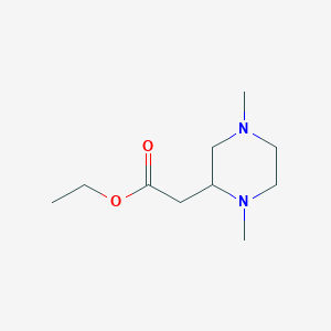 Ethyl 2-(1,4-dimethylpiperazin-2-yl)acetate
