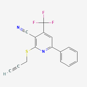 6-Phenyl-2-prop-2-ynylsulfanyl-4-trifluoromethyl-nicotinonitrile