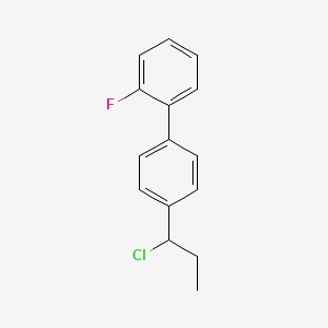 molecular formula C15H14ClF B3031634 4-(1-Chloropropyl)-2'-fluoro-1,1'-biphenyl CAS No. 58828-09-4