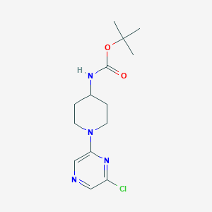 molecular formula C14H21ClN4O2 B3031639 Tert-butyl 1-(6-chloropyrazin-2-yl)piperidin-4-ylcarbamate CAS No. 596817-48-0