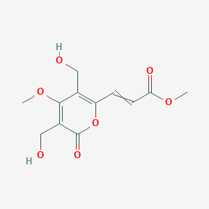 Methyl 3-[3,5-bis(hydroxymethyl)-4-methoxy-6-oxopyran-2-yl]prop-2-enoate