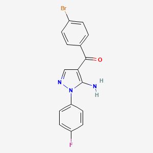 (5-Amino-1-(4-fluorophenyl)-1H-pyrazol-4-YL)(4-bromophenyl)methanone