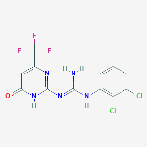 molecular formula C12H8Cl2F3N5O B3031668 N-(2,3-Dichlorophenyl)-N'-[4-hydroxy-6-(trifluoromethyl)pyrimidin-2-yl]guanidine CAS No. 618092-24-3