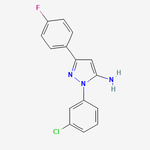 2-(3-Chlorophenyl)-5-(4-fluorophenyl)pyrazol-3-amine