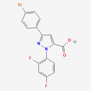 3-(4-Bromophenyl)-1-(2,4-difluorophenyl)-1H-pyrazole-5-carboxylic acid