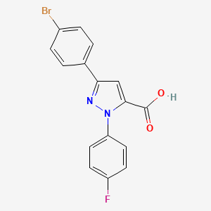 3-(4-Bromophenyl)-1-(4-fluorophenyl)-1H-pyrazole-5-carboxylic acid
