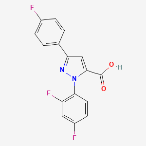 1-(2,4-Difluorophenyl)-3-(4-fluorophenyl)-1H-pyrazole-5-carboxylic acid