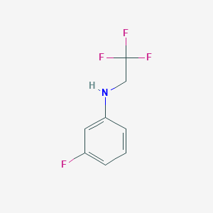 molecular formula C8H7F4N B3031683 3-Fluoro-N-(2,2,2-trifluoroethyl)aniline CAS No. 62158-93-4