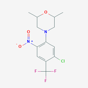 4-[5-Chloro-2-nitro-4-(trifluoromethyl)phenyl]-2,6-dimethylmorpholine