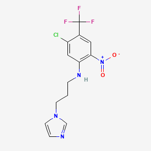 5-chloro-N-(3-imidazol-1-ylpropyl)-2-nitro-4-(trifluoromethyl)aniline
