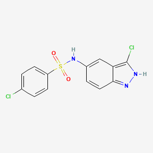 Benzenesulfonamide, 4-chloro-N-(3-chloro-1H-indazol-5-yl)-