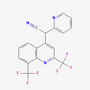 2,8-Bis(trifluoromethyl)-2'-(2-pyridyl)-4-quinolineacetonitrile