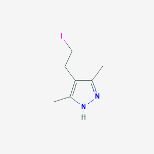 3,5-Dimethyl-4-(2-iodoethyl)-1H-pyrazole