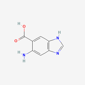 molecular formula C8H7N3O2 B3031915 5-Amino-1H-benzimidazole-6-carboxylic acid CAS No. 863216-51-7
