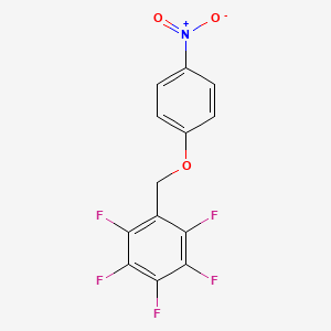 molecular formula C13H6F5NO3 B3031927 Benzene, 1,2,3,4,5-pentafluoro-6-((4-nitrophenoxy)methyl)- CAS No. 87002-18-4