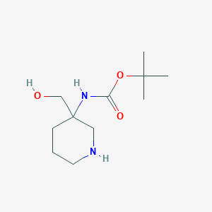 molecular formula C11H22N2O3 B3031940 tert-Butyl (3-(hydroxymethyl)piperidin-3-yl)carbamate CAS No. 885268-83-7
