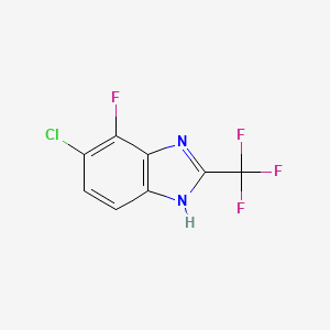molecular formula C8H3ClF4N2 B3031964 Benzimidazole, 5-chloro-4-fluoro-2-(trifluoromethyl)- CAS No. 89426-94-8