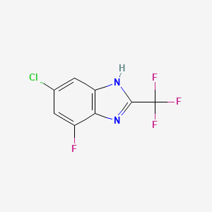 molecular formula C8H3ClF4N2 B3031965 Benzimidazole, 6-chloro-4-fluoro-2-(trifluoromethyl)- CAS No. 89426-95-9