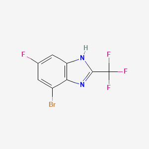molecular formula C8H3BrF4N2 B3031967 Benzimidazole, 4-bromo-6-fluoro-2-(trifluoromethyl)- CAS No. 89426-98-2