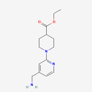 molecular formula C14H21N3O2 B3031986 Ethyl 1-[4-(aminomethyl)pyridin-2-yl]piperidine-4-carboxylate CAS No. 912569-46-1