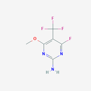 molecular formula C6H5F4N3O B3032011 4-Fluoro-6-methoxy-5-(trifluoromethyl)pyrimidin-2-amine CAS No. 92983-84-1