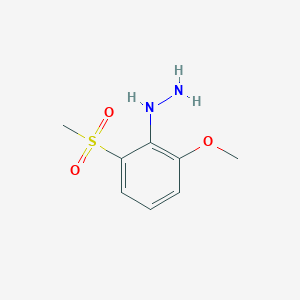 molecular formula C8H12N2O3S B3032022 2-Methoxy-6-(methylsulphonyl)phenylhydrazine CAS No. 942474-91-1
