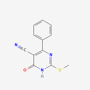 4-Hydroxy-2-(methylsulfanyl)-6-phenyl-5-pyrimidinecarbonitrile