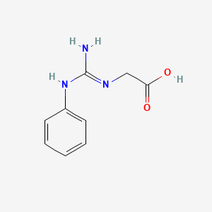 molecular formula C9H11N3O2 B3032045 (E)-N-[Amino(anilino)methylidene]glycine CAS No. 98997-21-8